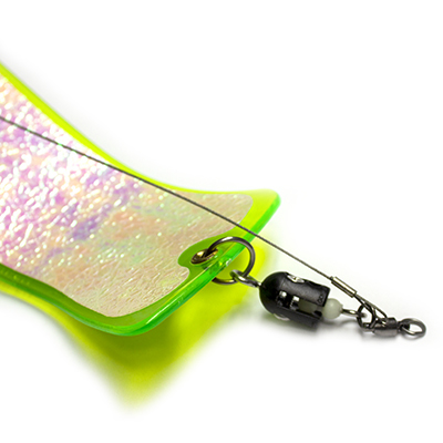 Pro Troll Fish 'n Chips Flasher - Glow Chartreuse