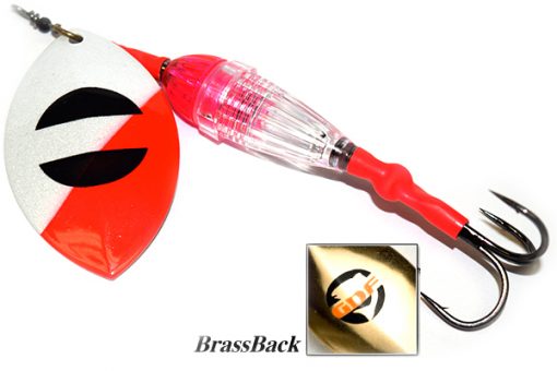 GDF Stink Bomb Spinner Red & White BrassBack Good Day