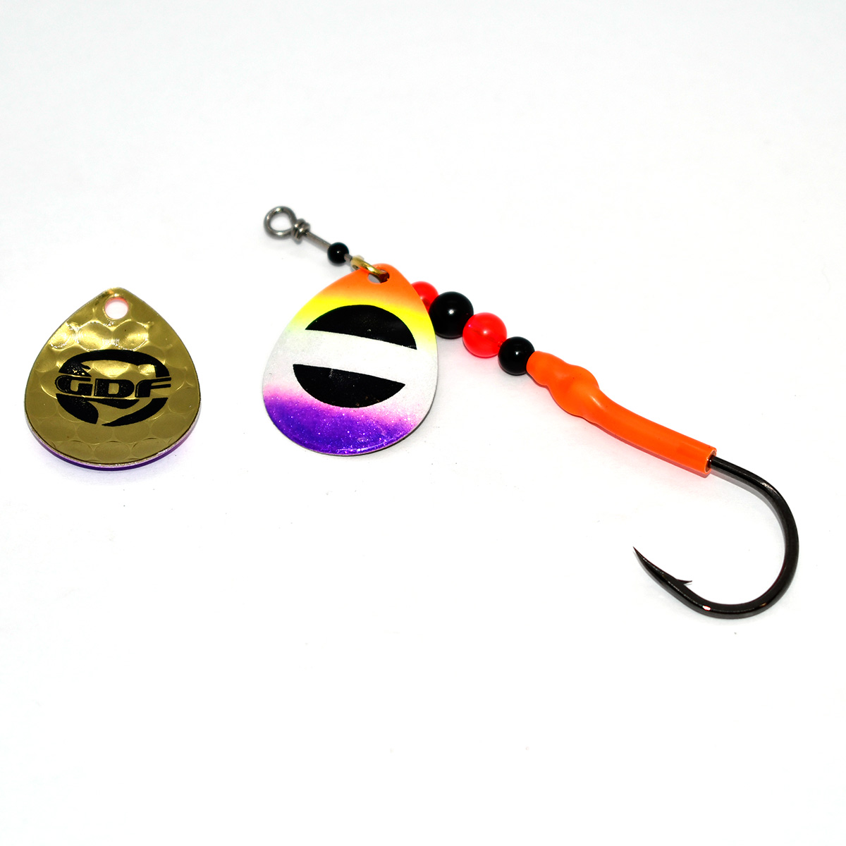 #4 Purple Tip Rnbo Hex Colorado spinner- Single Hook