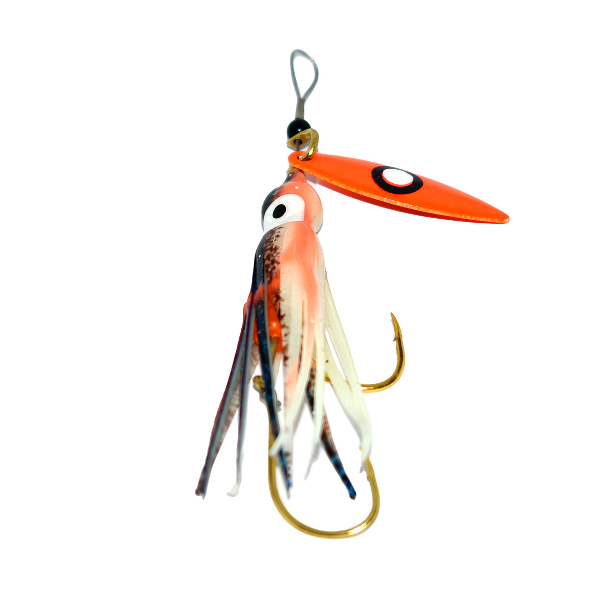 Kokanee Hoochie Spinner Orange Glow - Good Day Fishing